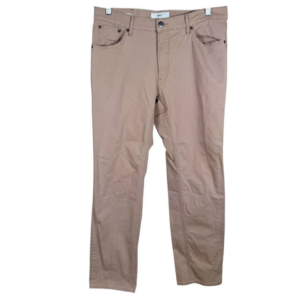 Brax Chuck Marathon Jeans Pants Mens 33x30 Tan Slim Fit 5-Pocket Trousers